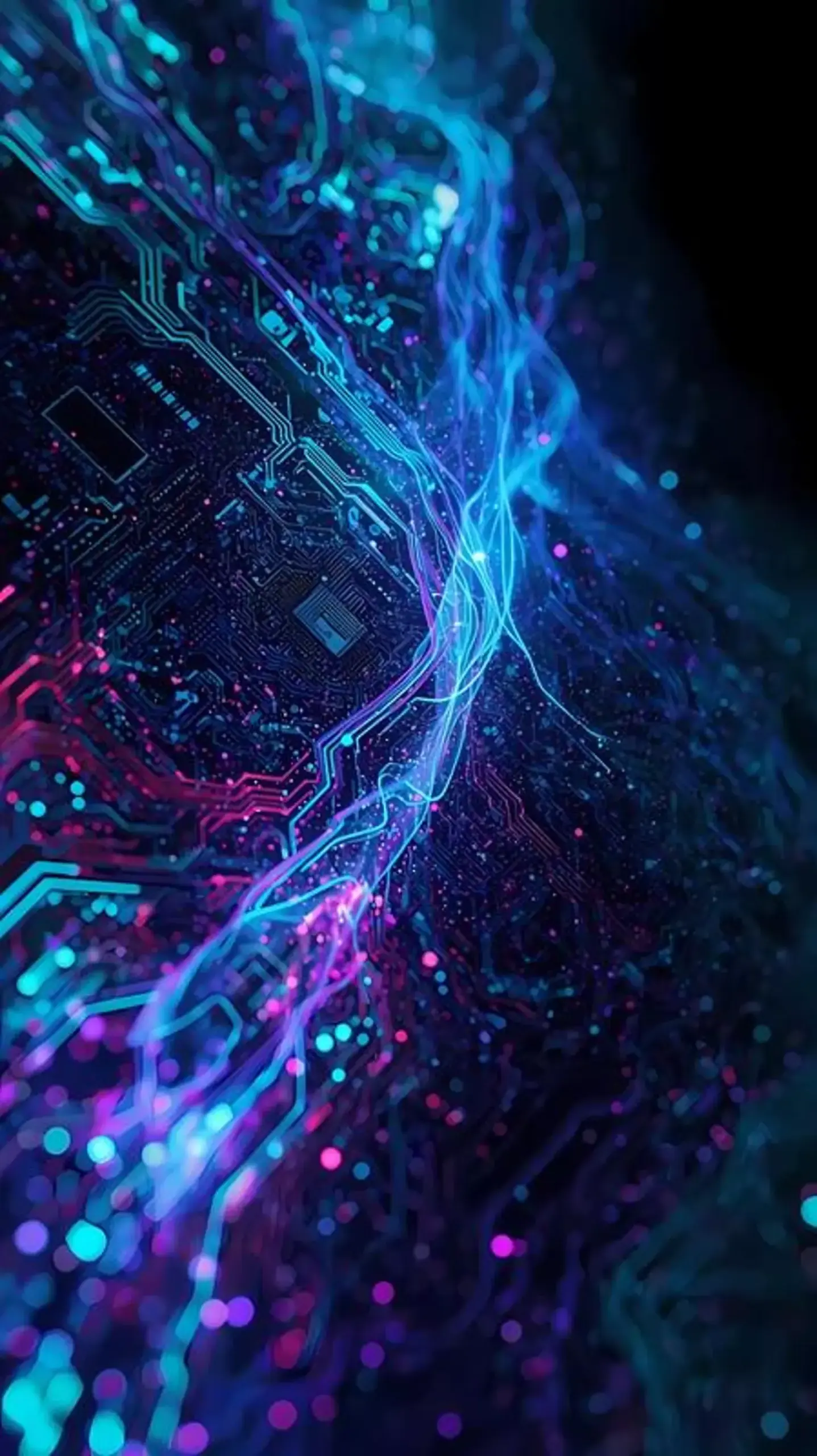 Neon Grid: Futuristic Phone Wallpapers