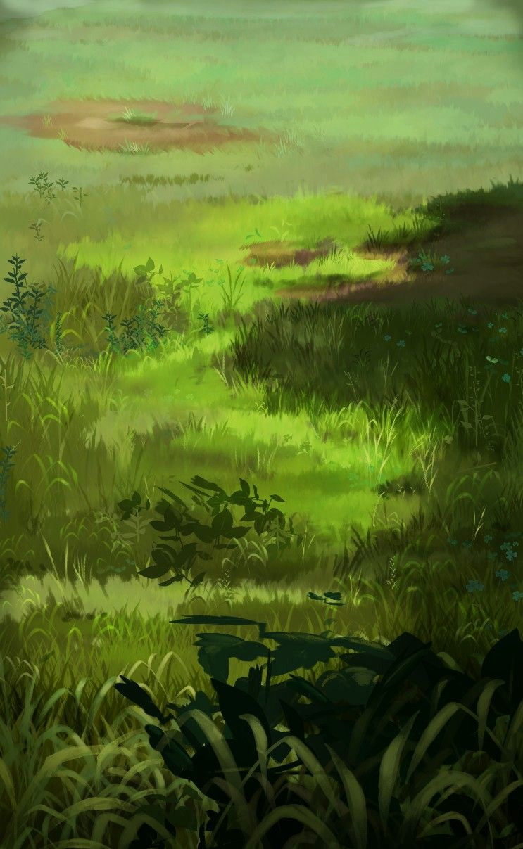 Dramática Escenografía de Campo con Hierba