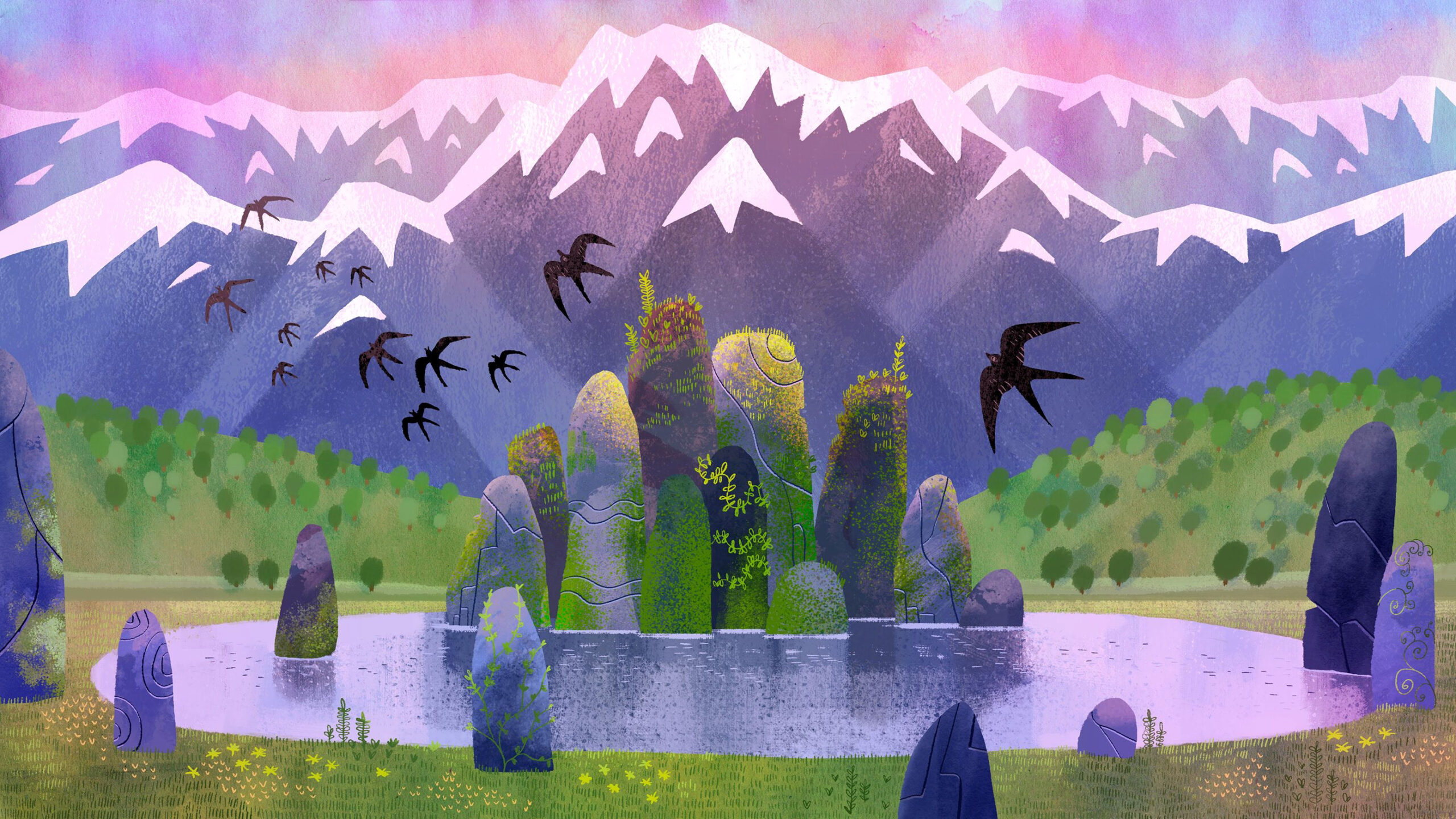 Vibrant Fantasy Background Inspiration