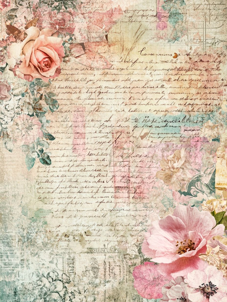 Free Vintage Floral Digital Papers