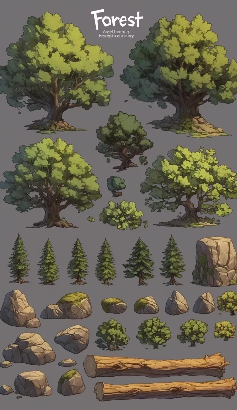 Realistic Forest Assets Pack for Game Design