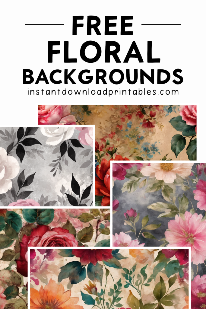 Get FREE Floral Backgrounds for Your Next Craft Project