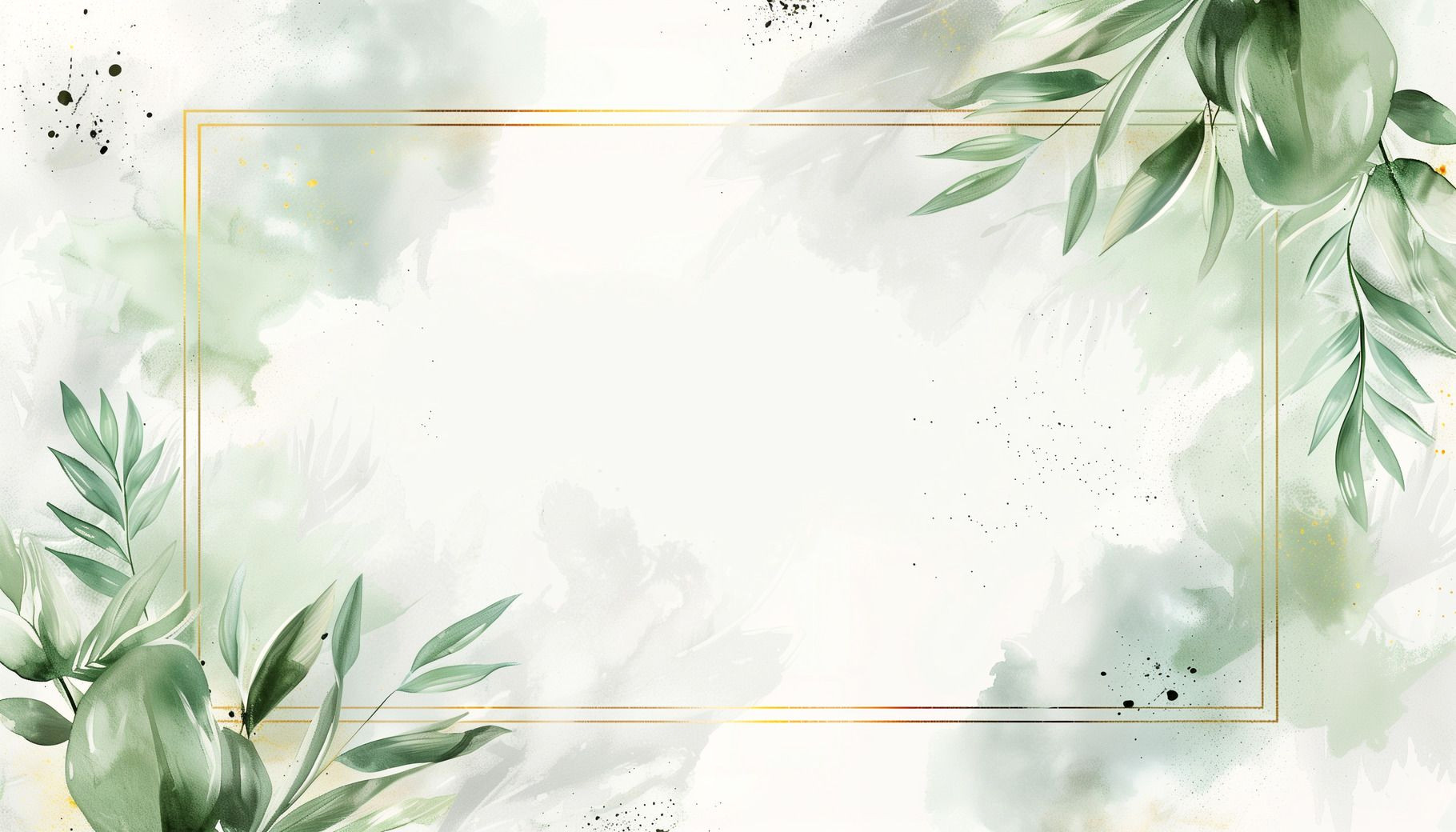 Elegant Leaf Frame Card