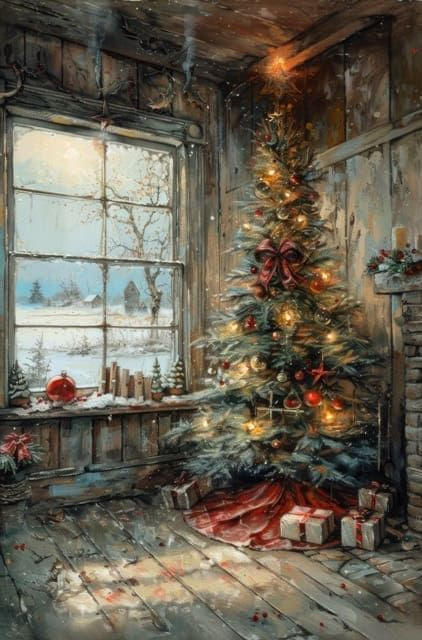 Rustic Christmas Magic: 91 Free Printable Art Images