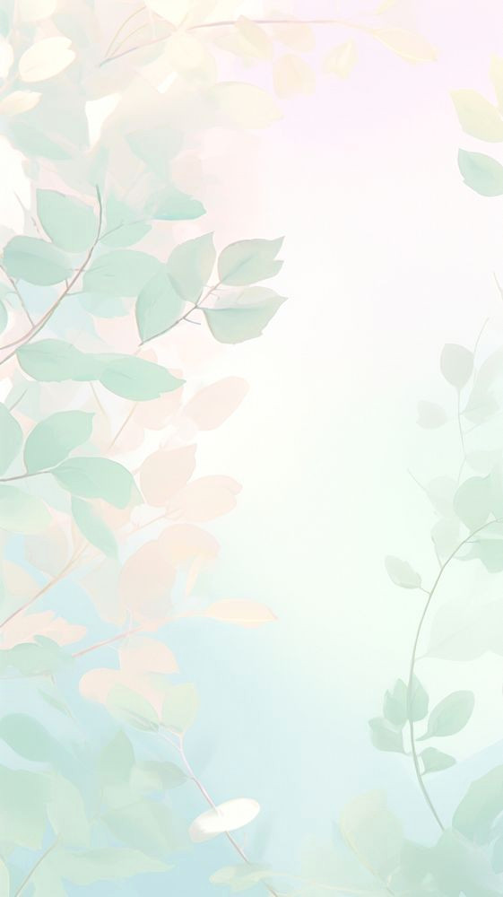 Pastel Green Bliss: Watercolor Wallpapers for Your IPhone