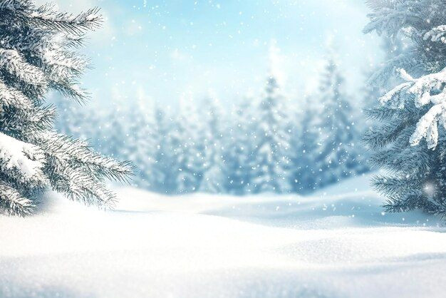 Snowy Christmas Magic: Winter Wonderland Backdrop