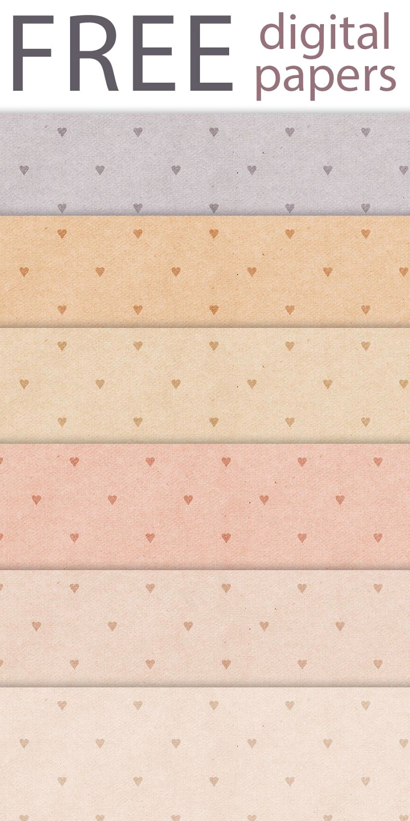 Heart-Themed Paper Textures For Free Download