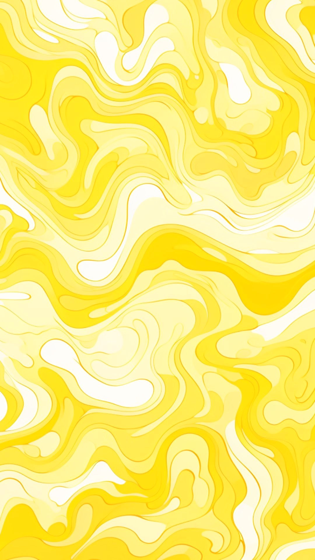 Brighten Up with Wavy Yellow Wallpaper