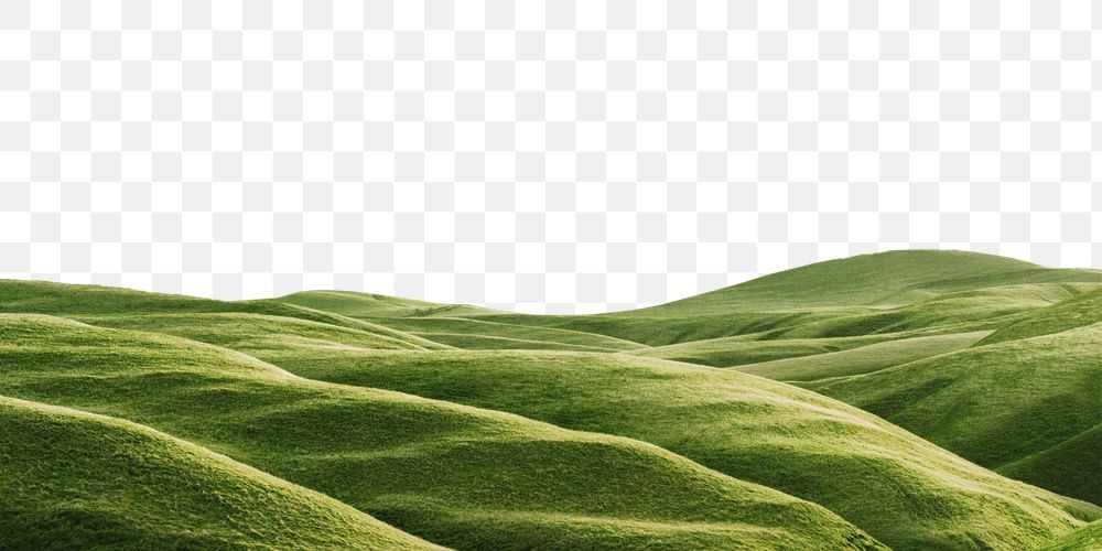 Free Landscapes Png: Green Hills, Mountain Silhouettes & Nature Borders