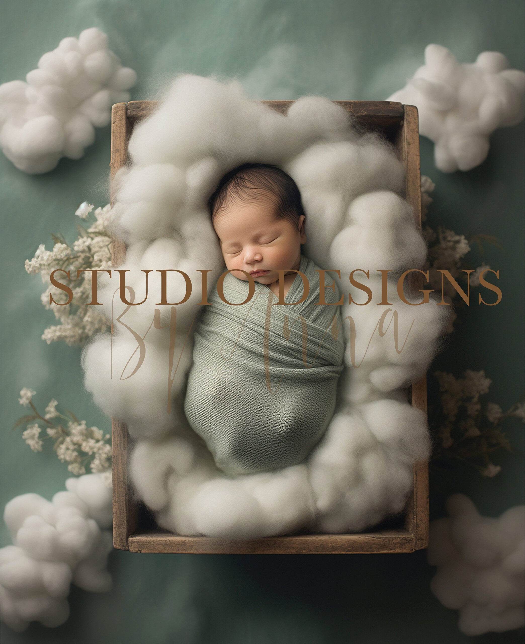 Breathtaking Floral Cloud Baby Backdrop