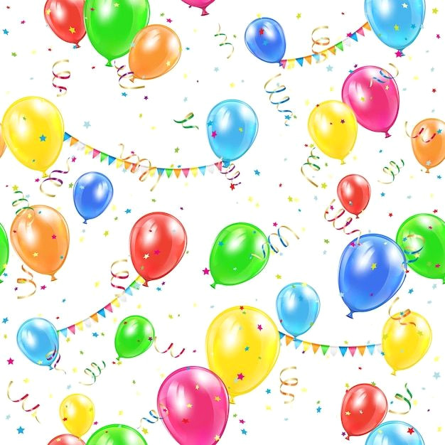 Transparent Background Confetti Party Illustrations