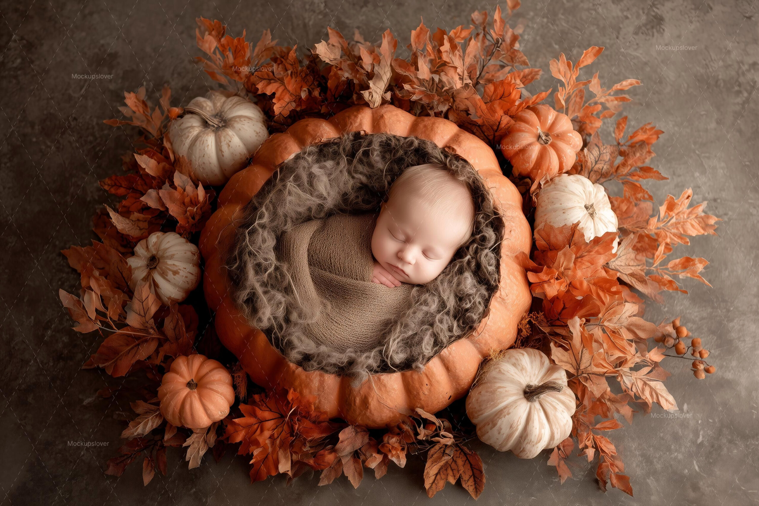 Cozy Autumn Baby Backdrop for Magical Newborn Photos