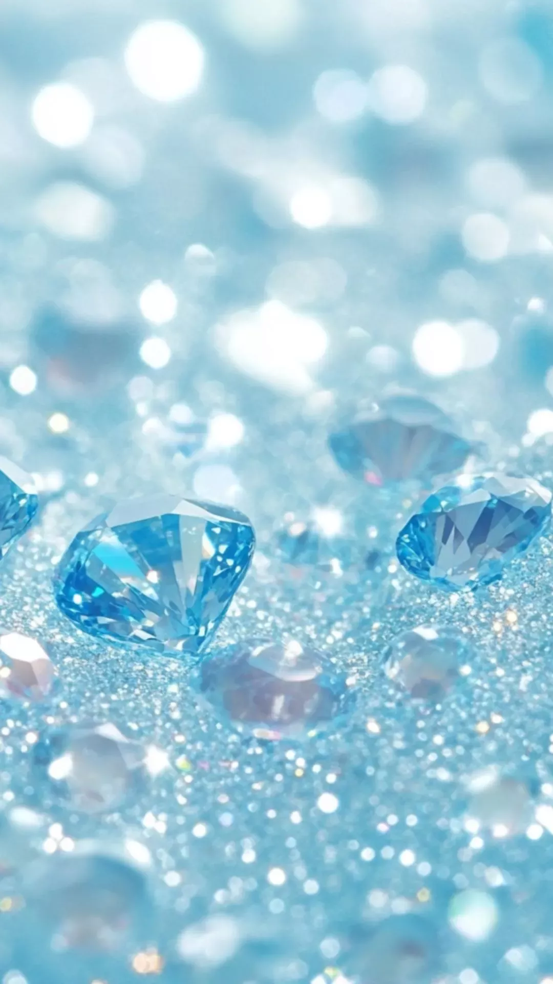 Sparkling Blue Diamond Phone Wallpaper (4-pack)