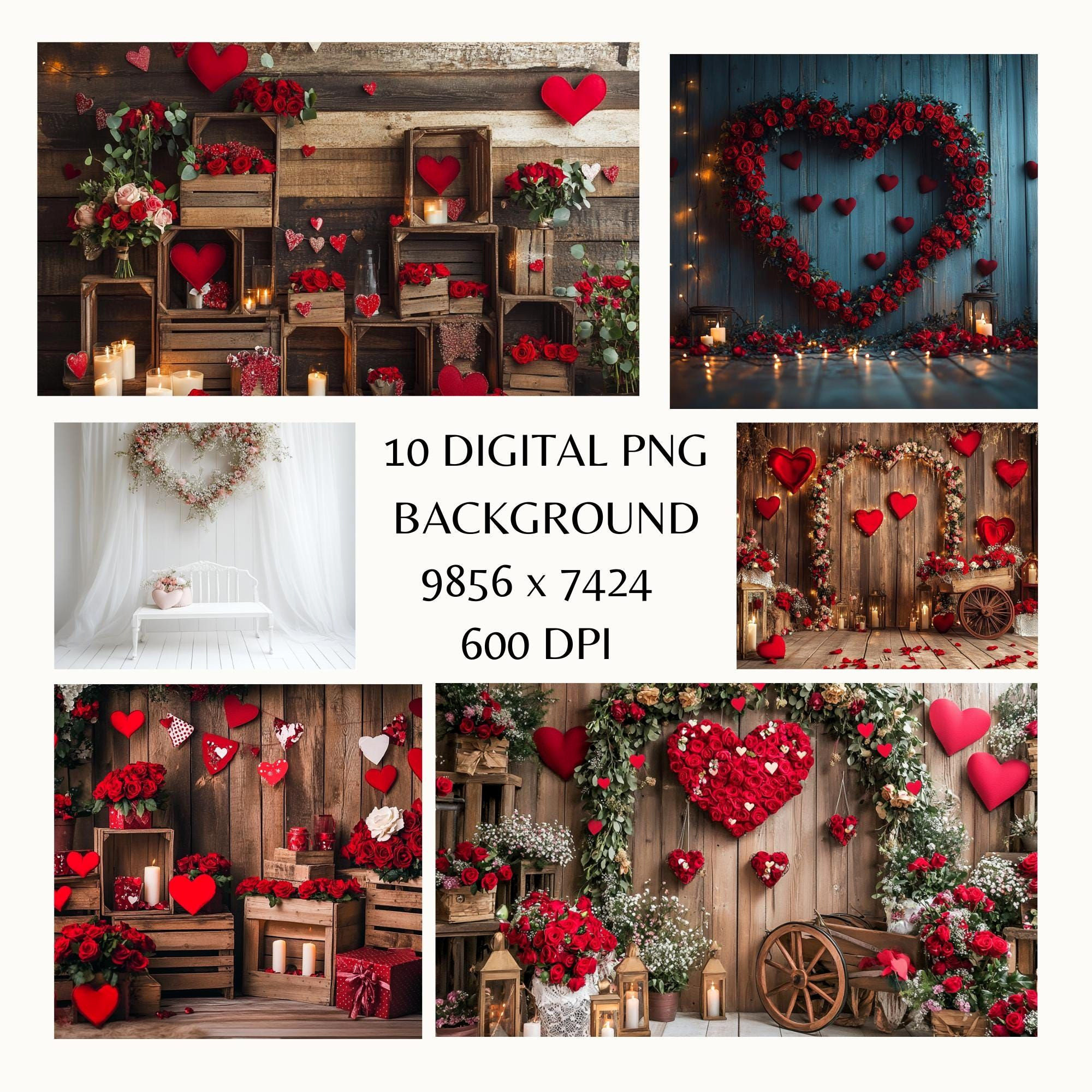 Romantic Heart Backgrounds for Valentine’s Day Photos