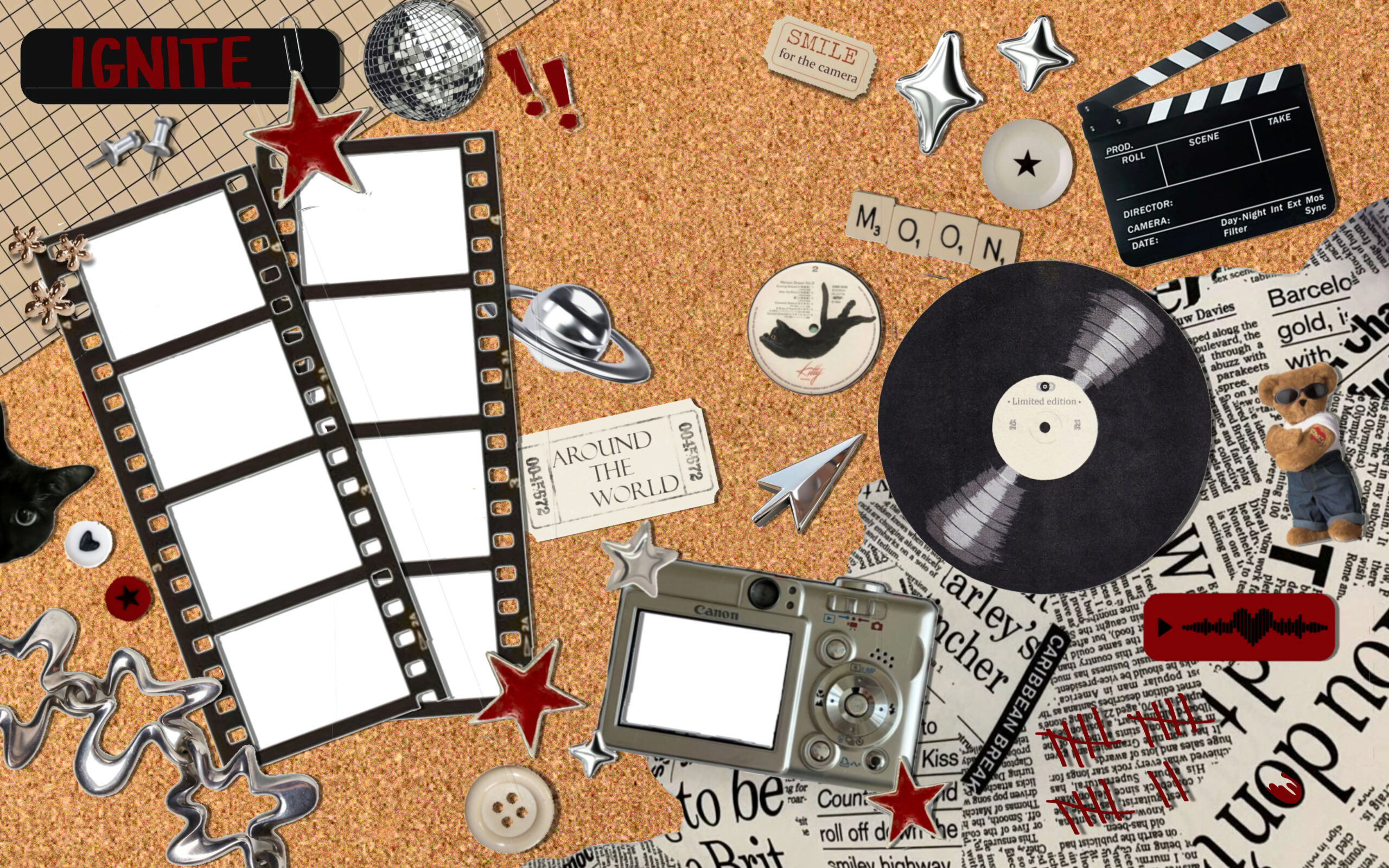 Elegant Cork Board Wallpaper for iPad