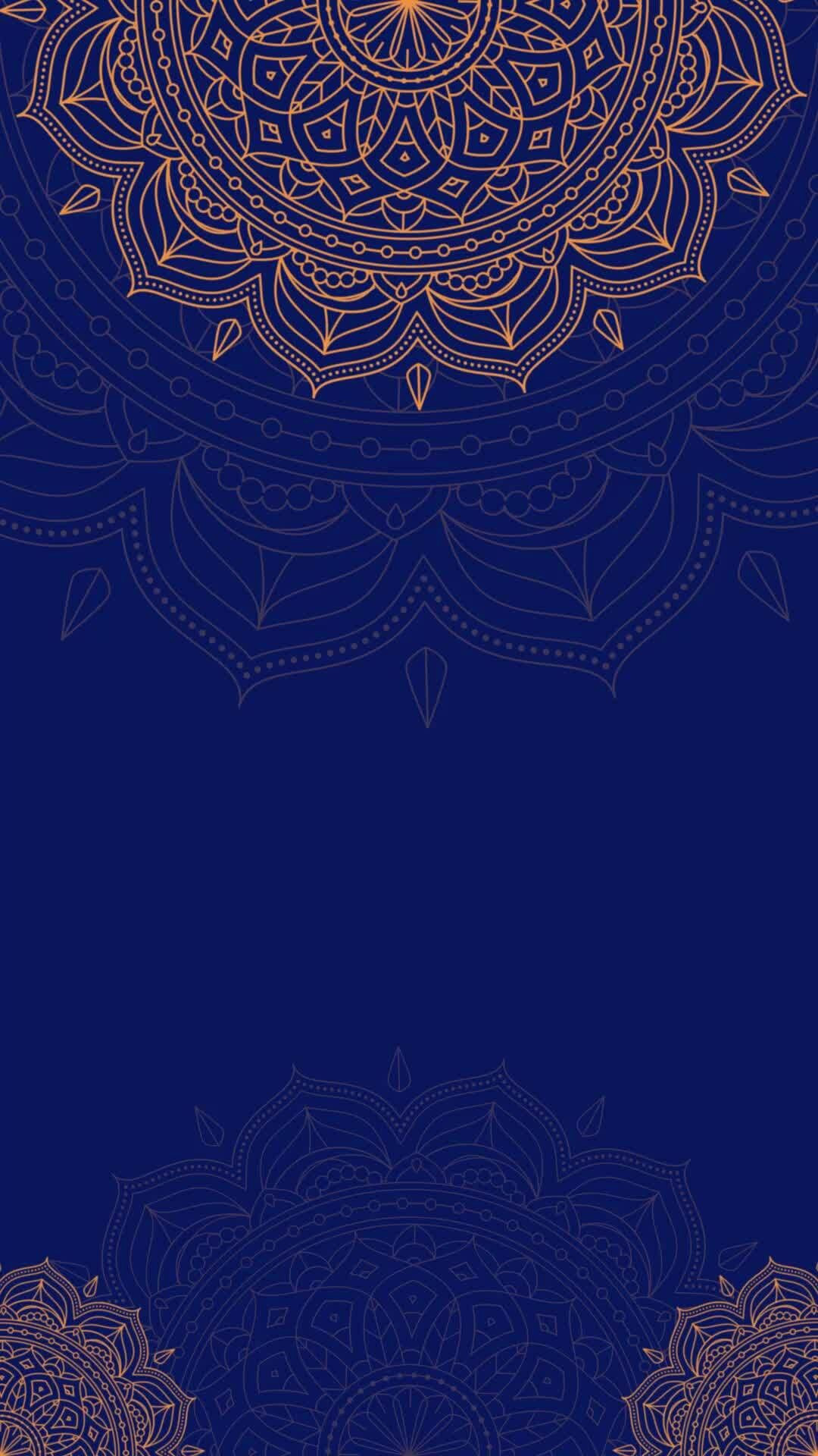 Elegant Indigo Bliss: Relaxing Rotating Mandala Animation
