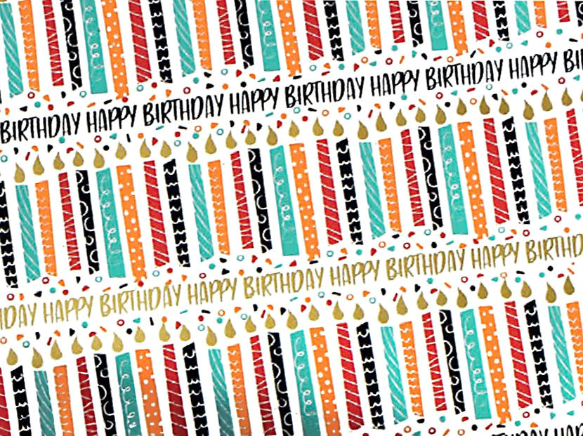Easy Birthday Candles Gift Wrap
