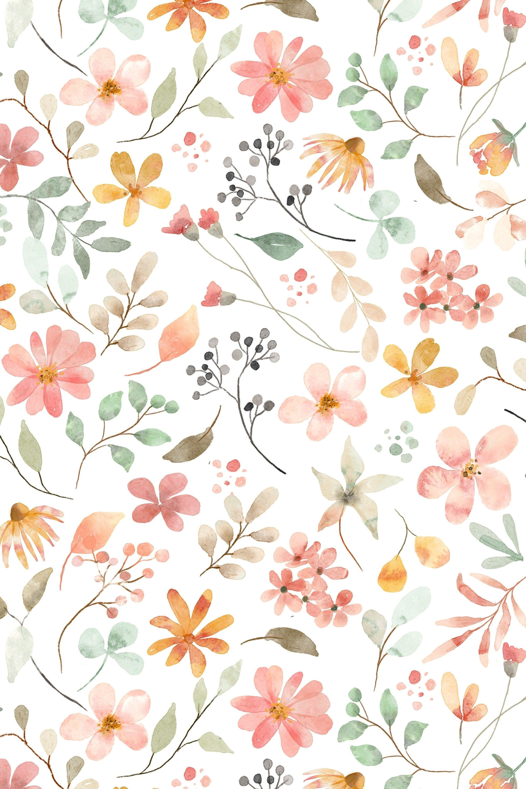 Vibrant Watercolor Floral Wallpaper Inspiration