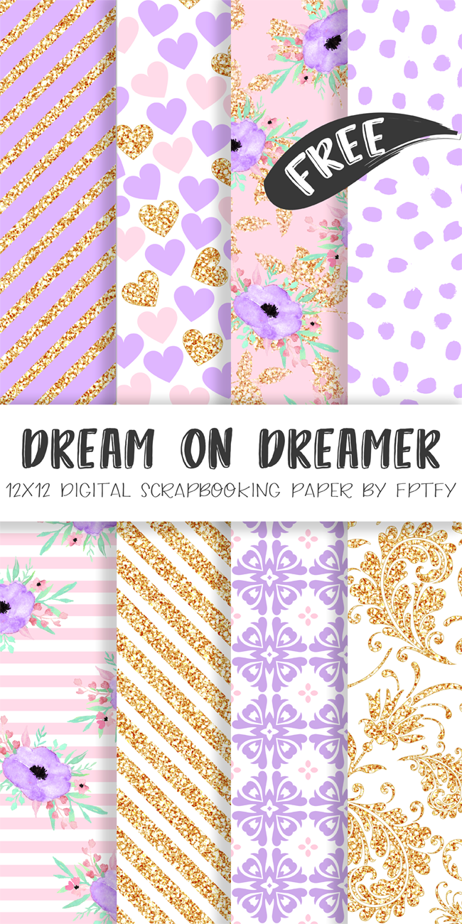 Dreamy Digital Paper in Lavender