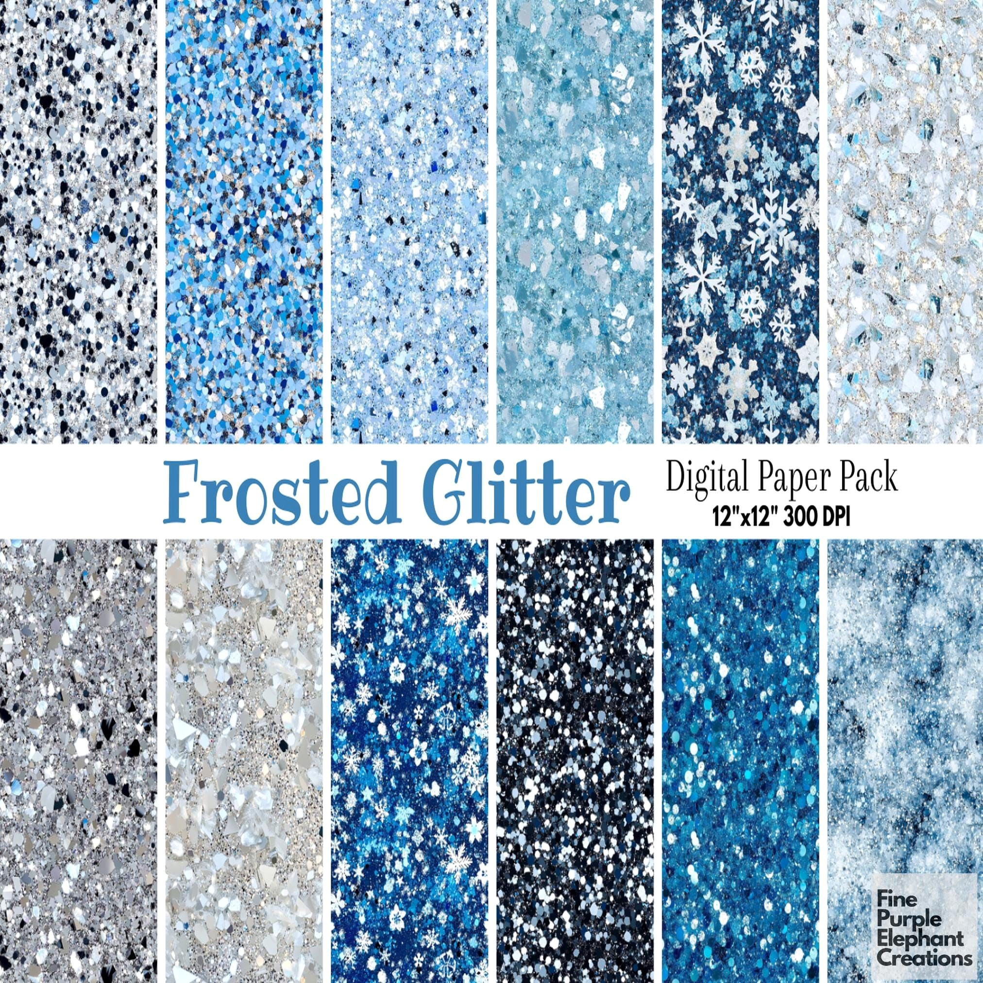 Sparkly Winter Snowflakes Digital Paper