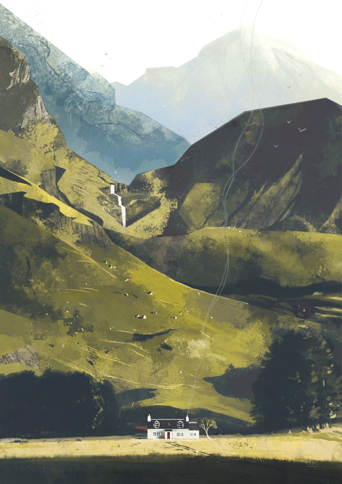 Elegant Scottish Landscape Painting