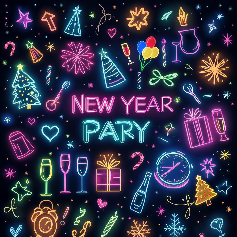 Celebrate the New Year in Style with a Bright Neon Backdrop