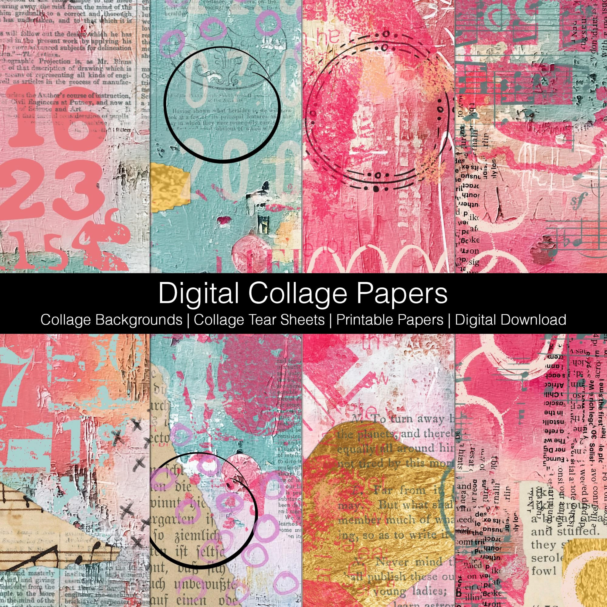 Epic Printable Collage Papers: DIY Digital Backgrounds for Journaling