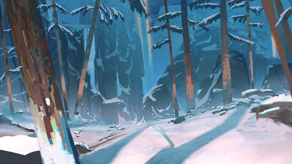 Dark Winter Forest