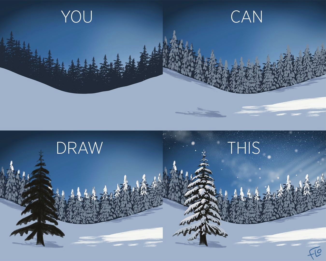 Create a Winter Wonderland in Procreate