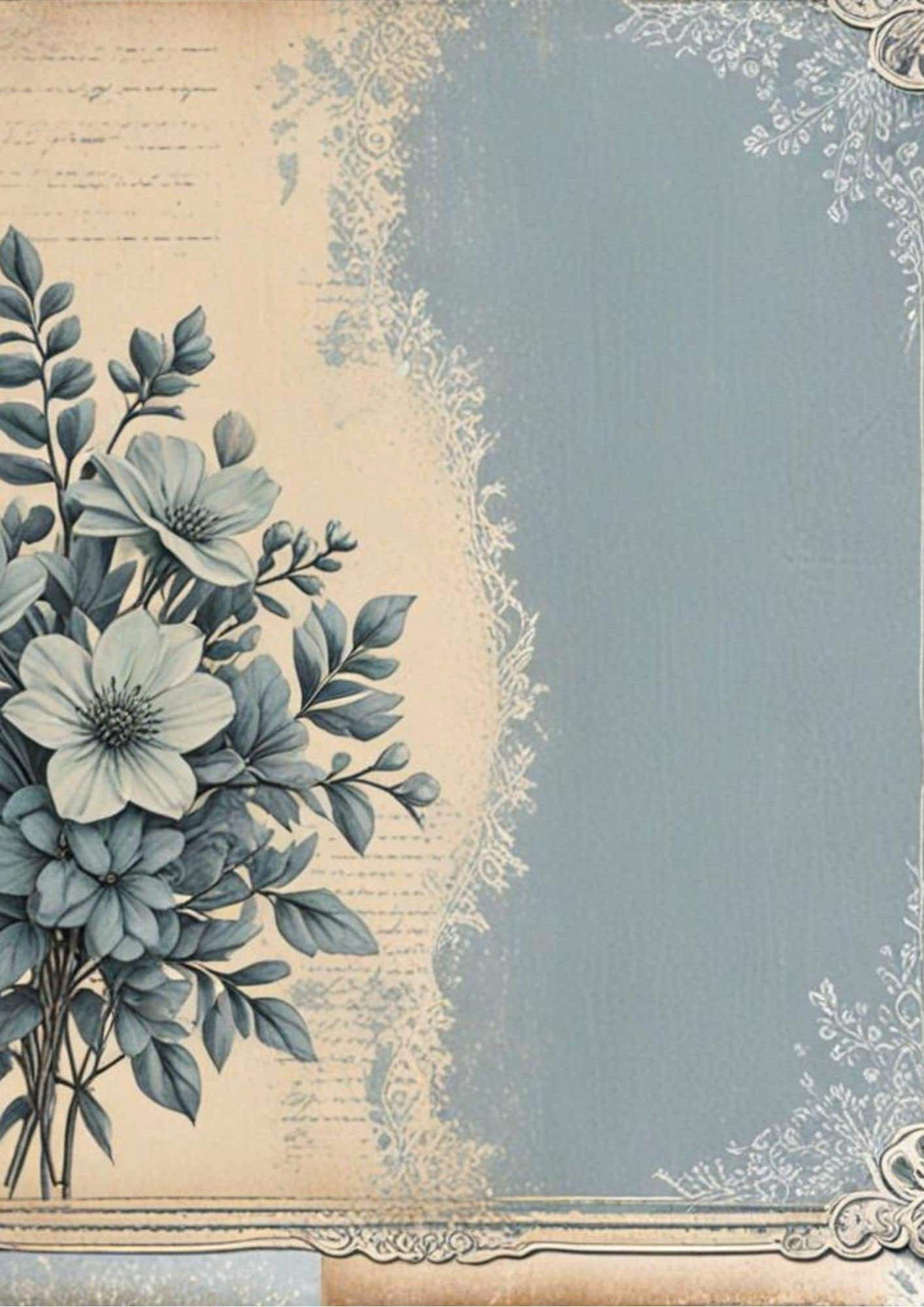 Rustic Floral Scrapbook Pages — 40 Shabby Journal Backgrounds