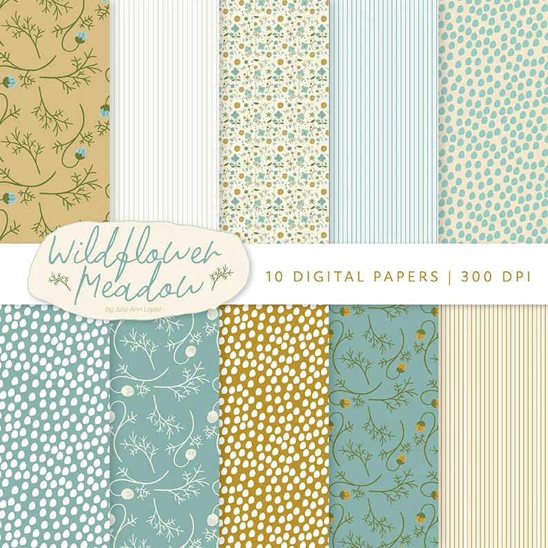 Free Floral Background Printable | 12×12 Cottagecore Paper