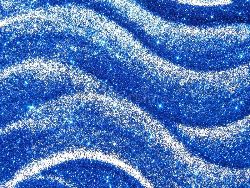 Dark Blue Glitter Magic on White Background