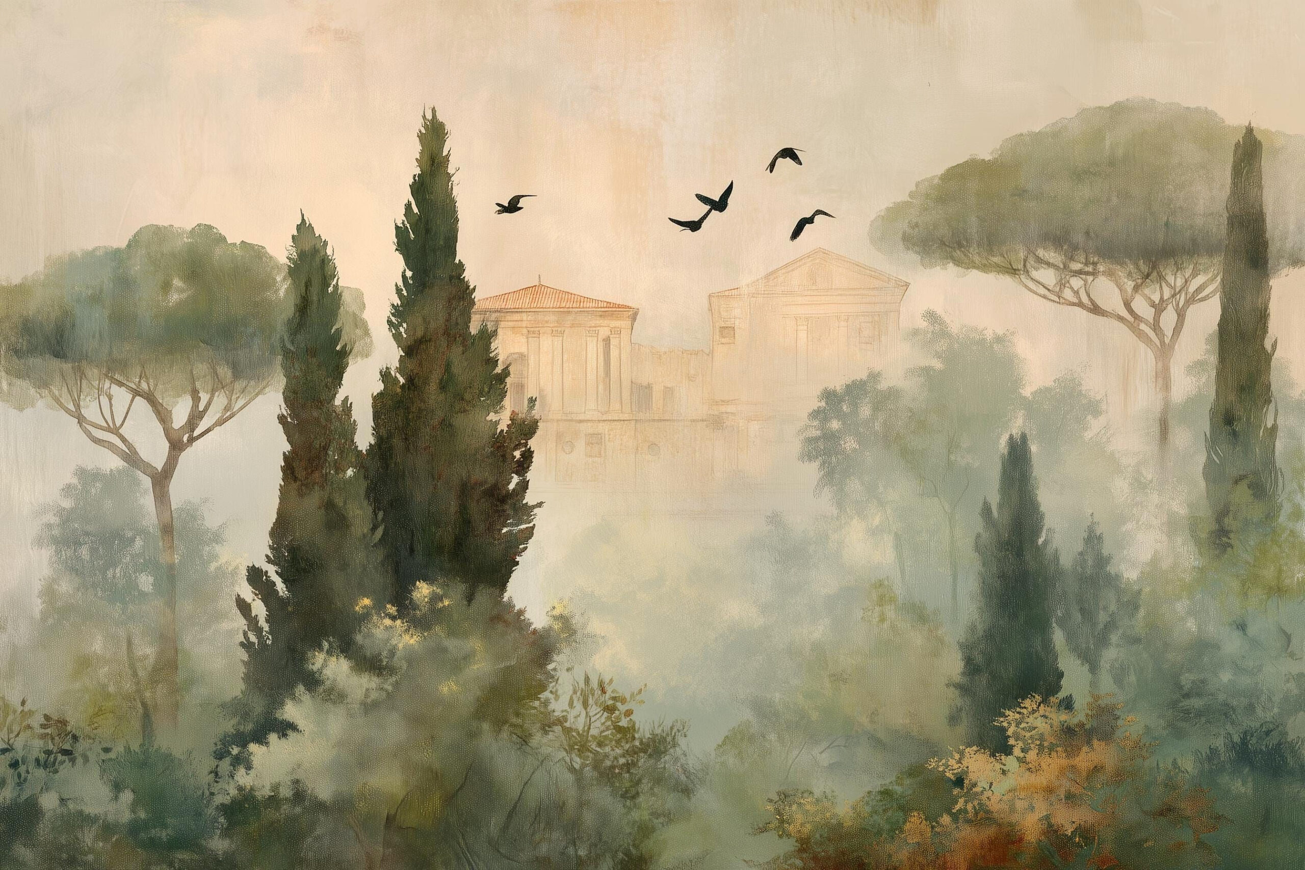 Vintage Cypress Wall Art — Digital Print for a Nature-Inspired Home