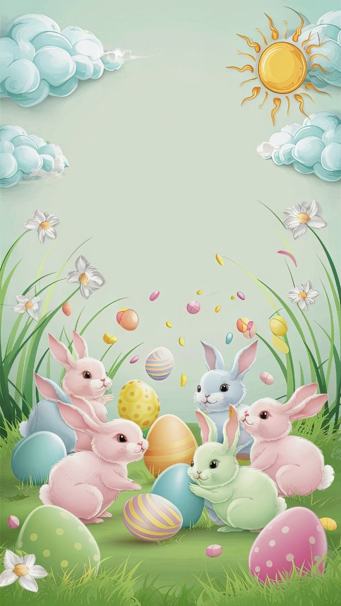 Hop into Spring: Easter Phone Wallpaper