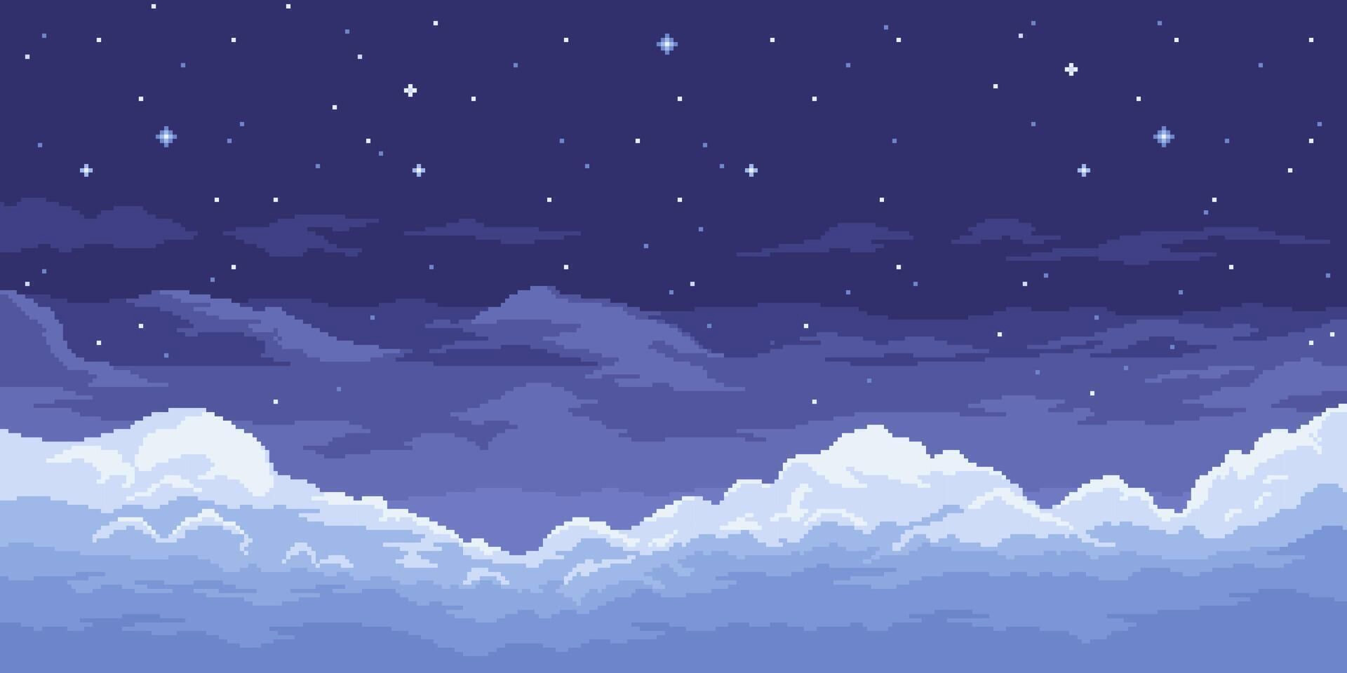 Galactic Pixel Art: Space Landscapes Come Alive