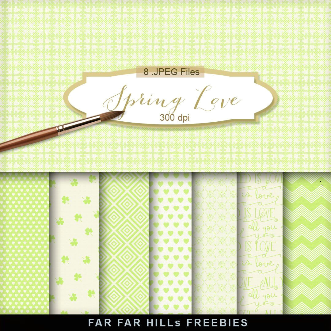 Spring Backgrounds Freebies: Adorable Hillside Designs