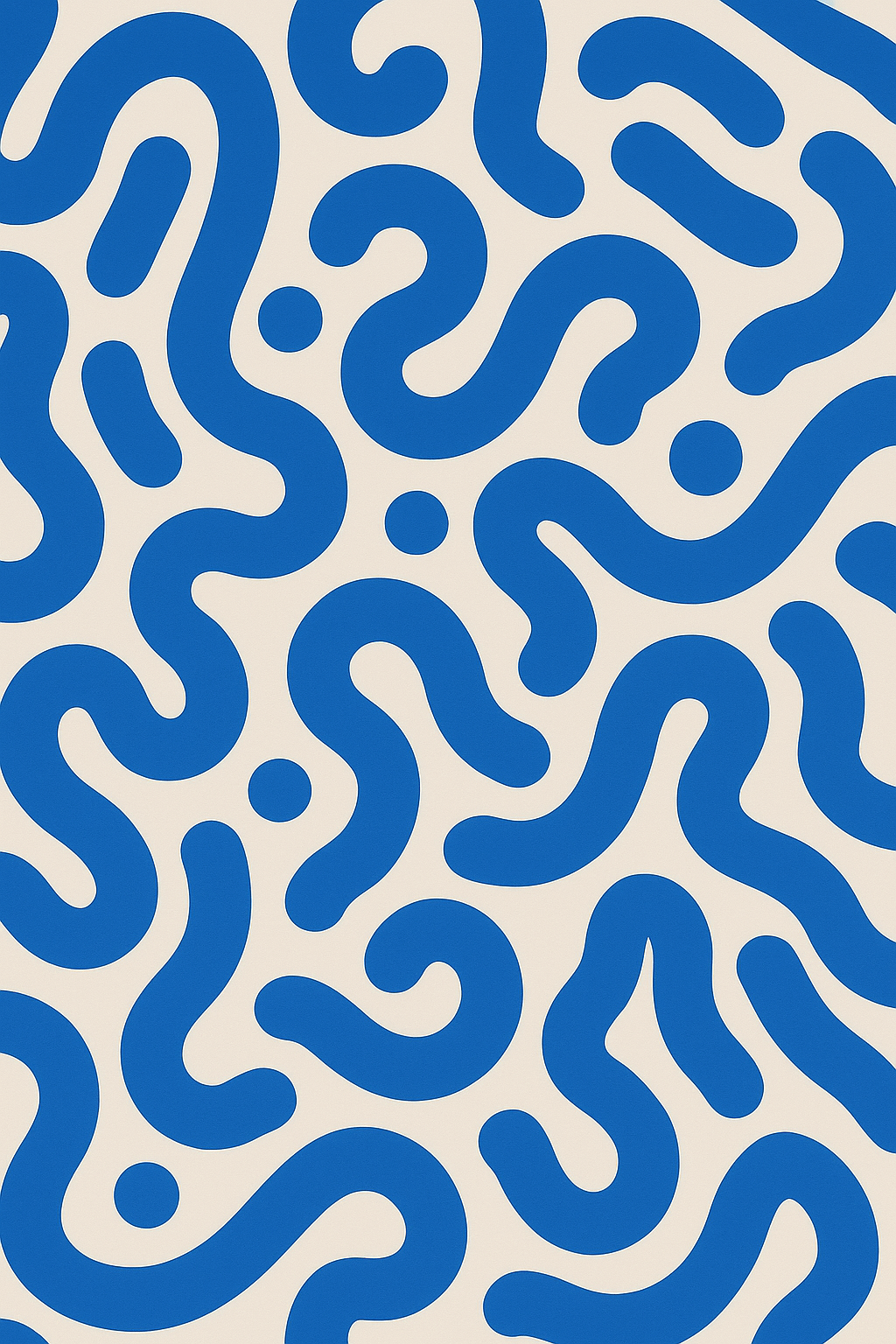 Swirling Blue Maze: Retro-Chic Abstract Design