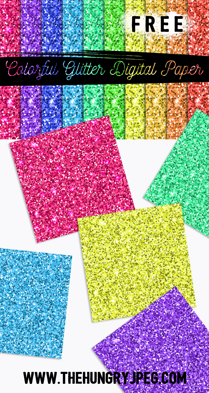 Glittery Digital Paper in Every Color!