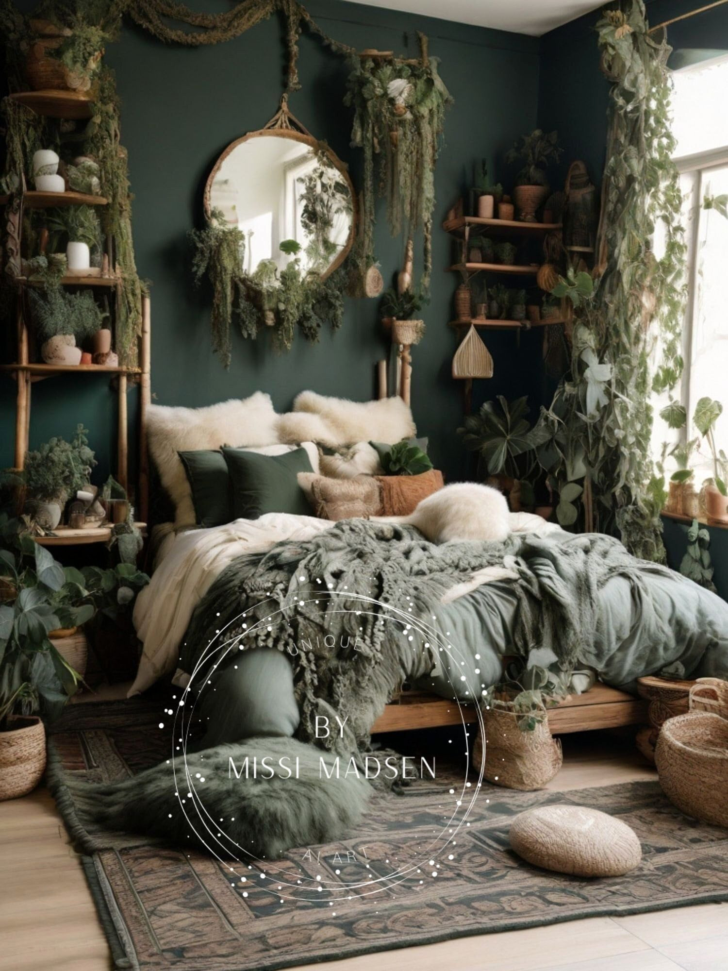 Whimsical Boho Bedroom Inspiration: Dark Cottagecore Magic