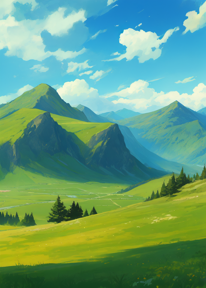 Anime-Inspired Landscape Art