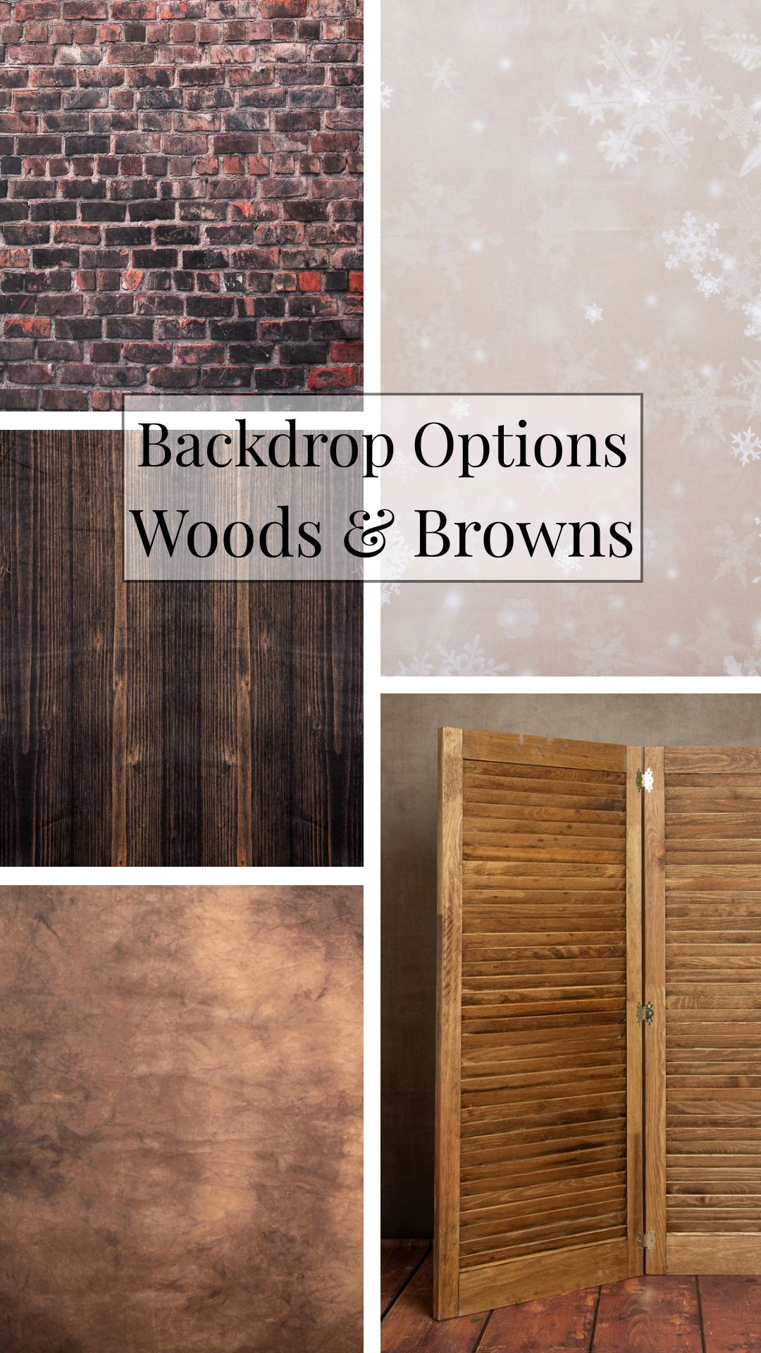 Elegant Backdrops: Wood & Earthy Tones