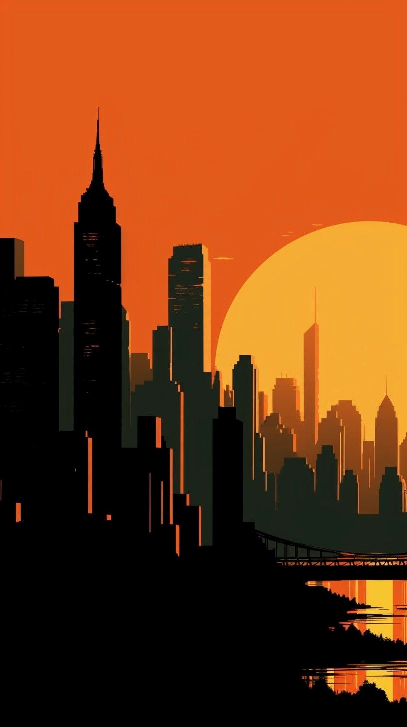 Unlock the Vibrant Energy of NYC: Orange Cityscapes for Your Phone