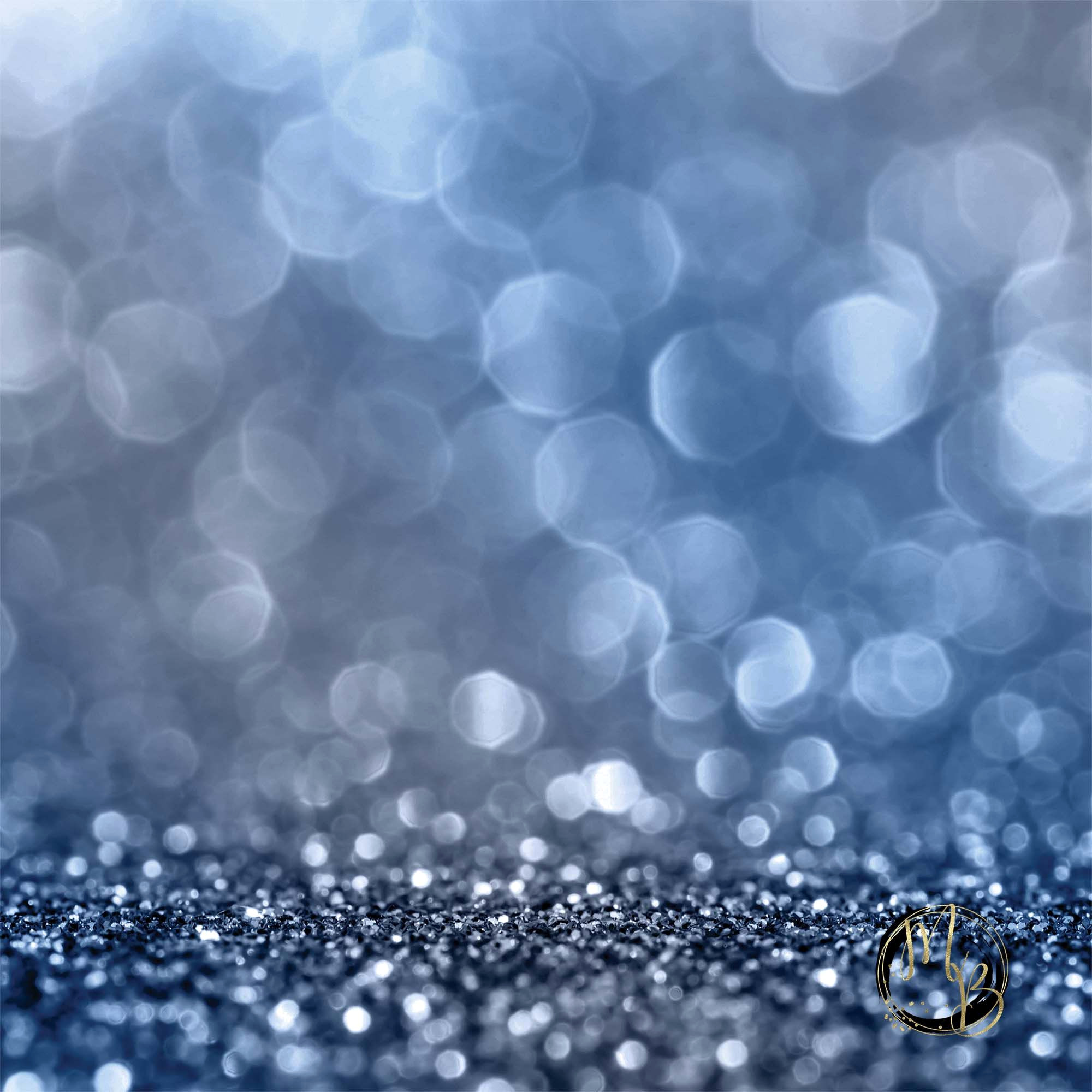 Winter Wonderland Digital Paper with Sparkling Glitter