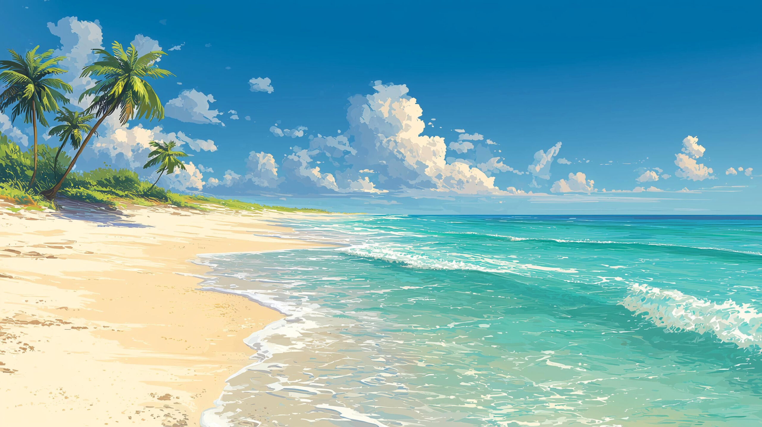 Tropical Ocean Waves: Relaxing Beach Stream Overlays