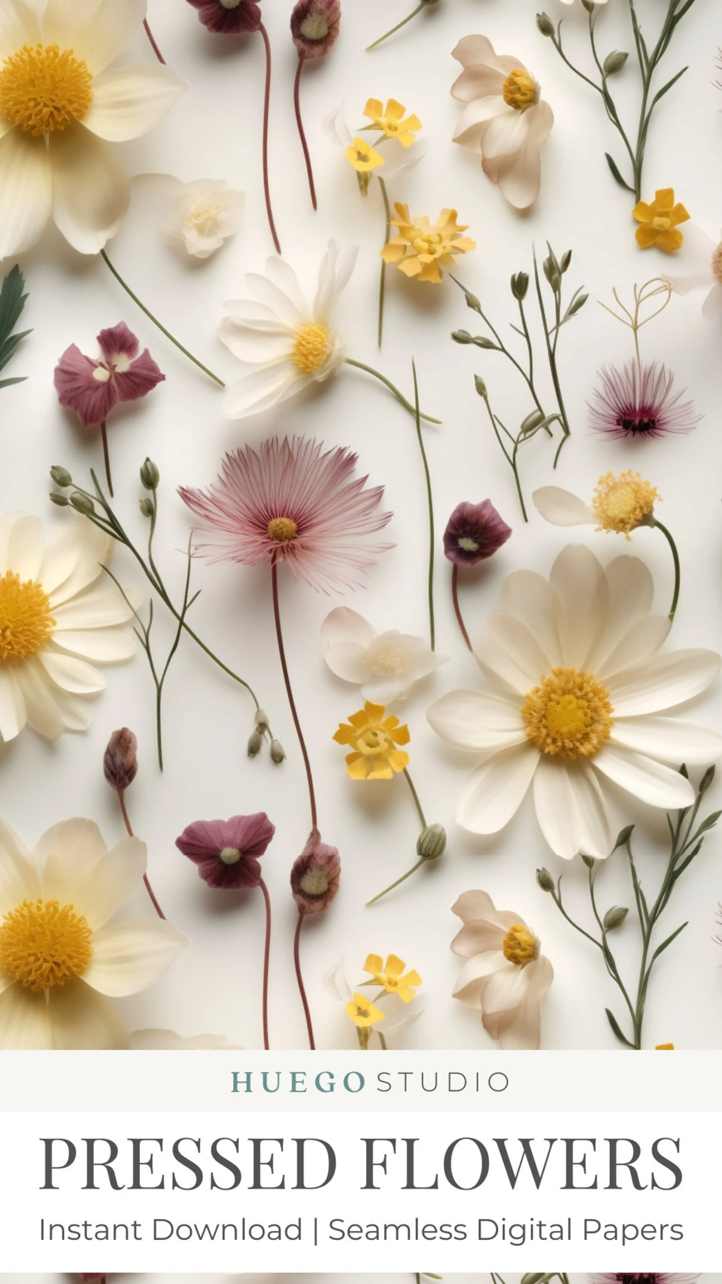 Vibrant Wildflower Meadow in 3D — Instant Download