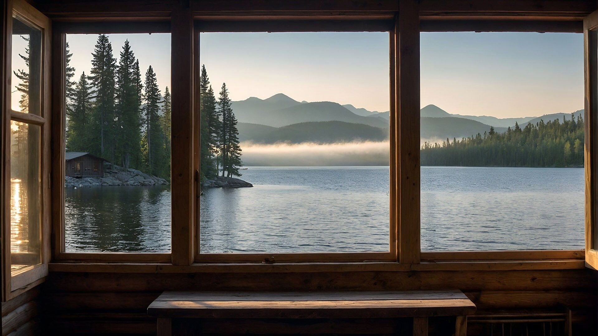 Escape to Serenity: Lake View Backdrops for Zoom Meetings