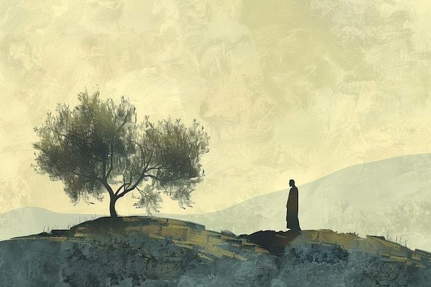 Prayer in the Hills: Powerful AI Art