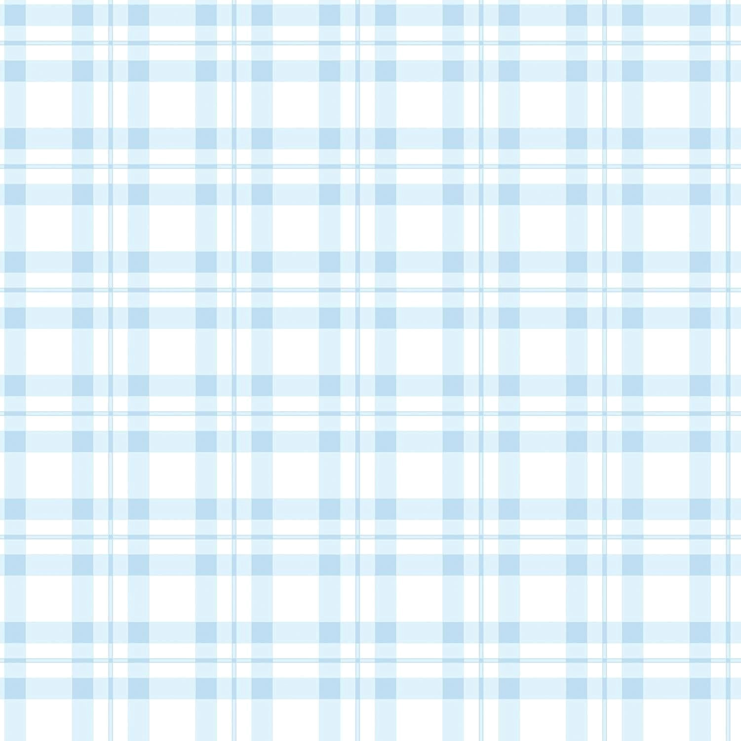 Cozy Blue Plaid Wallpaper for Tiny Tots Rooms