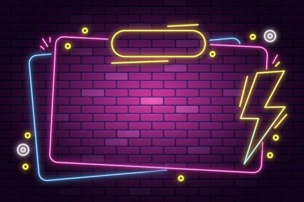 Bold Neon Frame Design