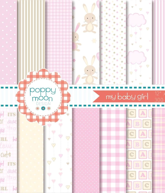 Pink & Beige Baby Shower Prints